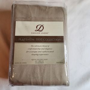 Taupe queen size bed skirt